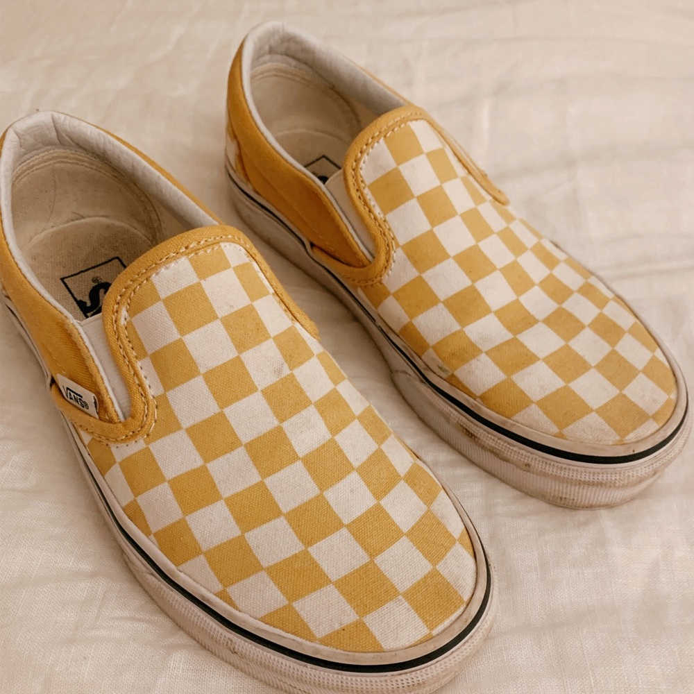 Yellow Checkered Vans
